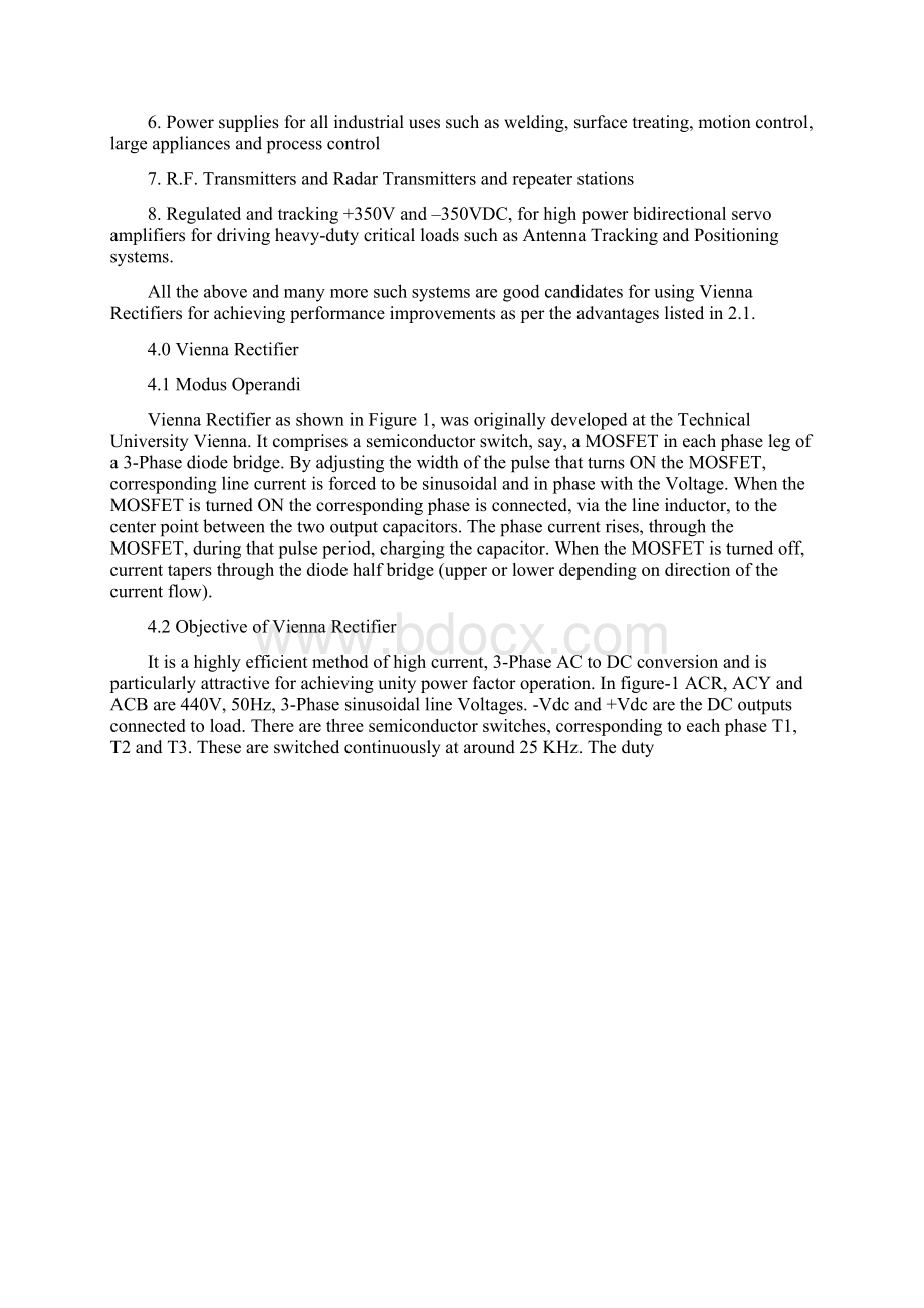 3Phase Power Factor Correction Using Vienna Rectifier Approach and Modular Construction for ImprovWord文件下载.docx_第3页