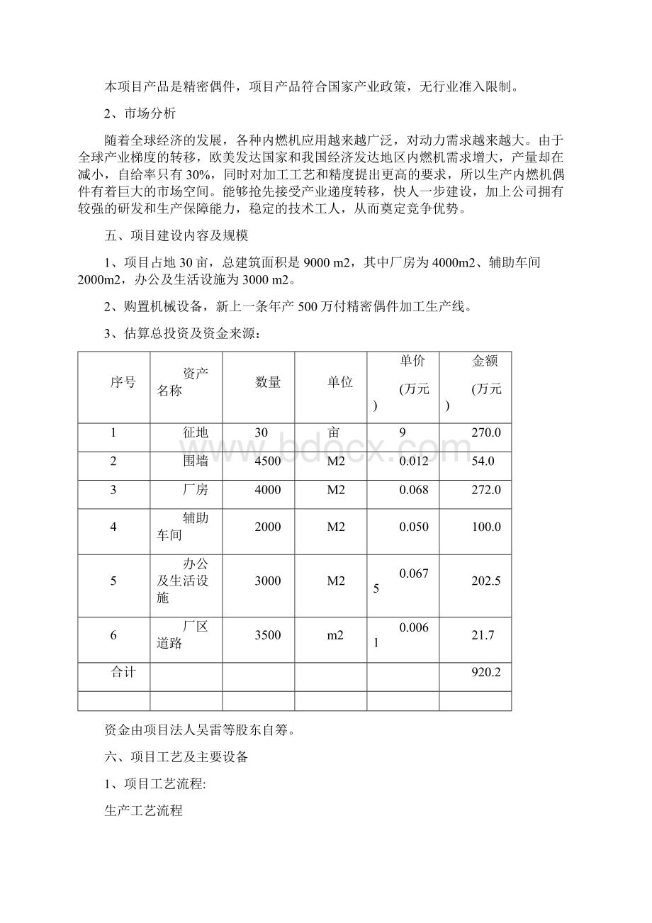 内燃机三对精密偶件加工项目建设可行性研究报告.docx_第3页