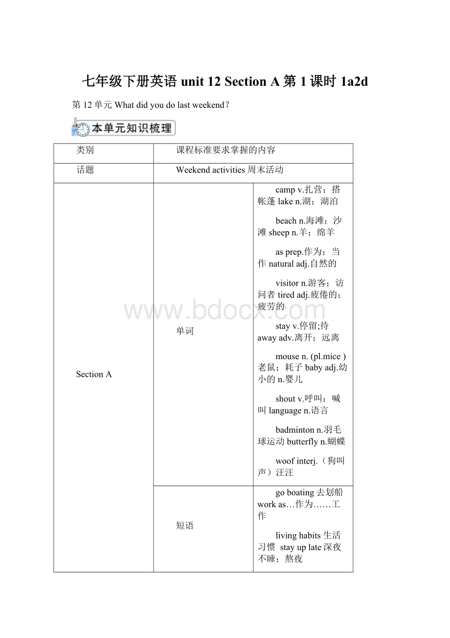七年级下册英语unit 12 Section A第1课时1a2d.docx_第1页