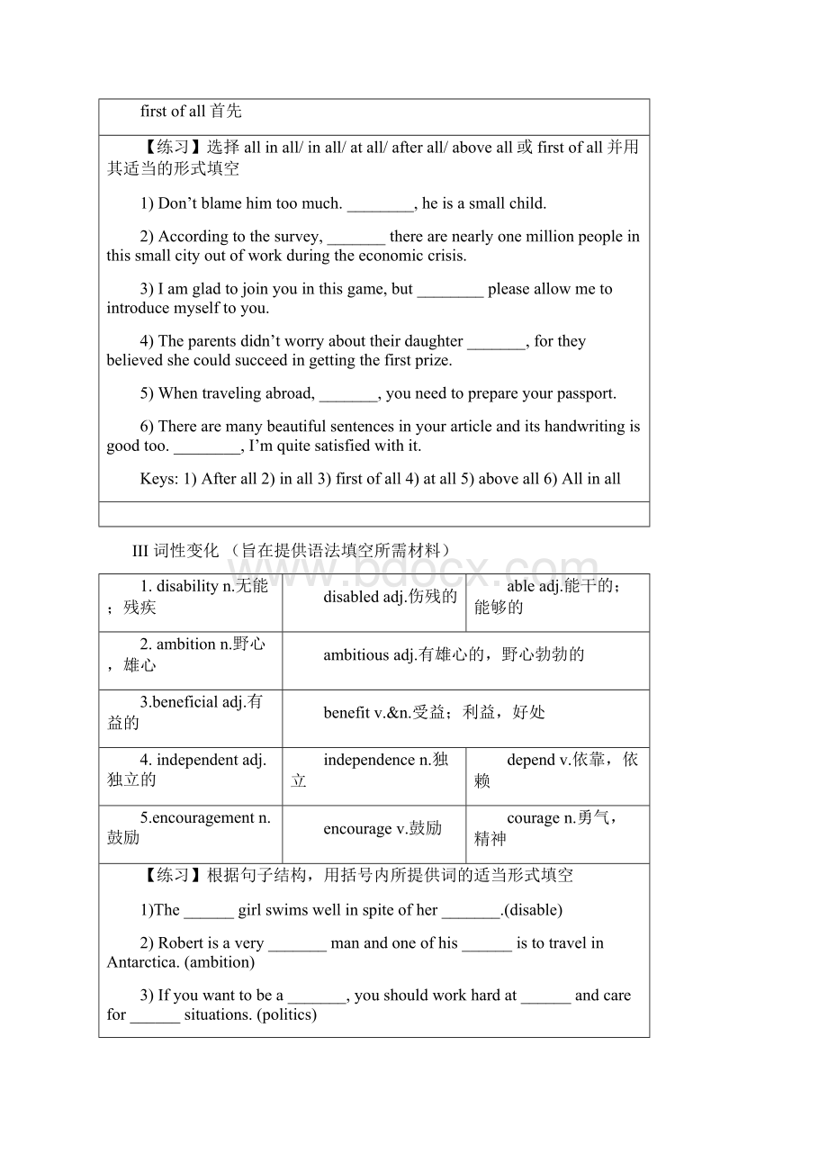 完整word版人教版英语选修7各单元重要知识点归纳与整理推荐文档Word文件下载.docx_第3页