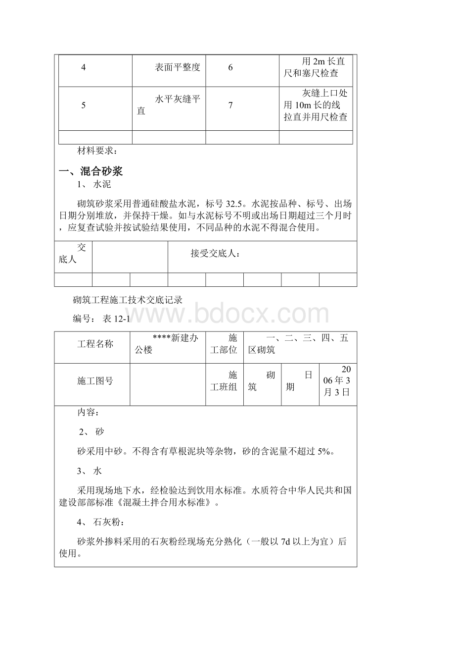 长春市政府新建办公楼砌筑施工技术交底Word文档格式.docx_第2页