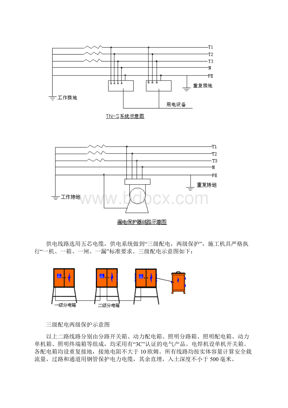 钢结构的厂房临时用电施工方案设计黄骅.docx_第3页