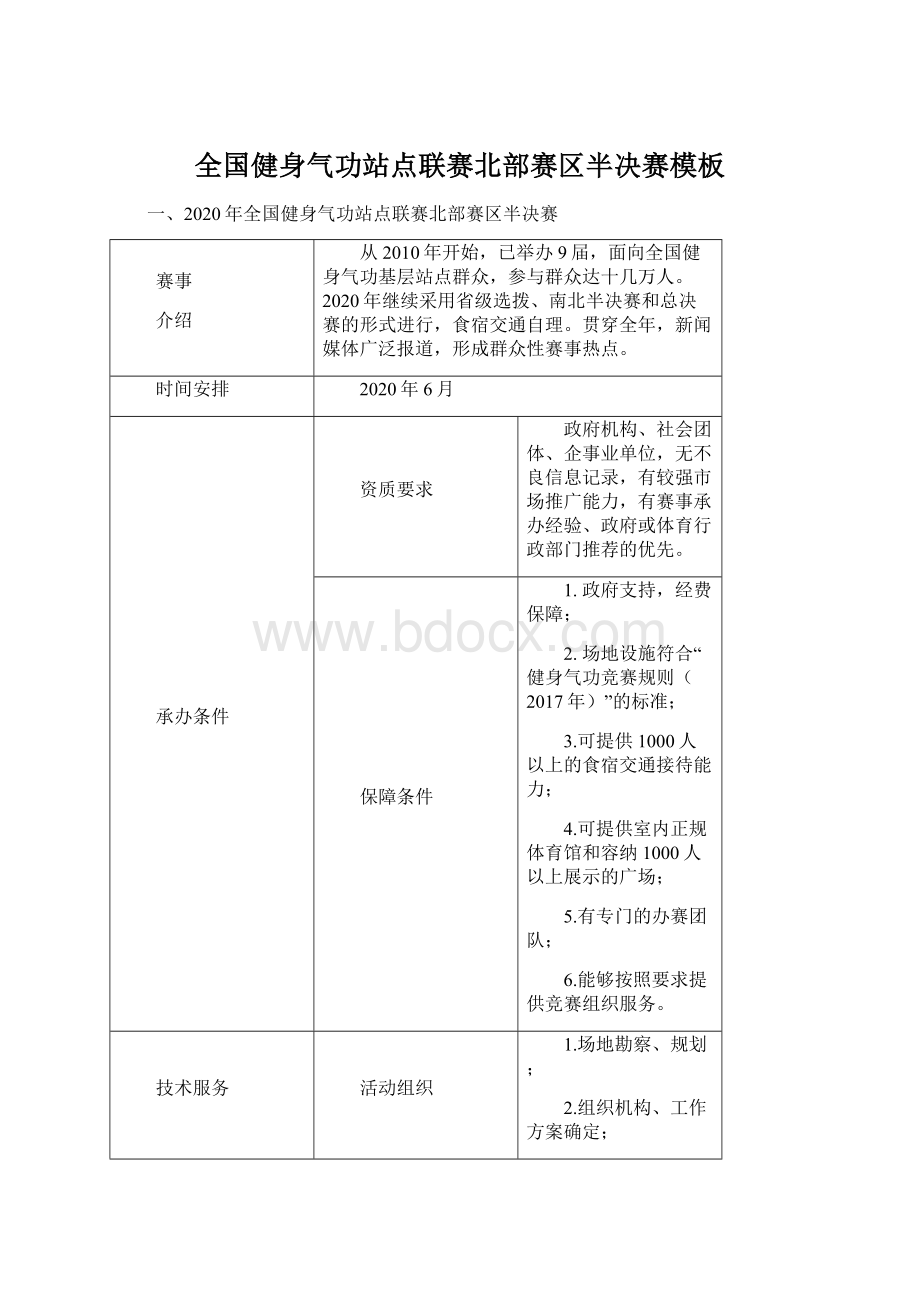 全国健身气功站点联赛北部赛区半决赛模板.docx