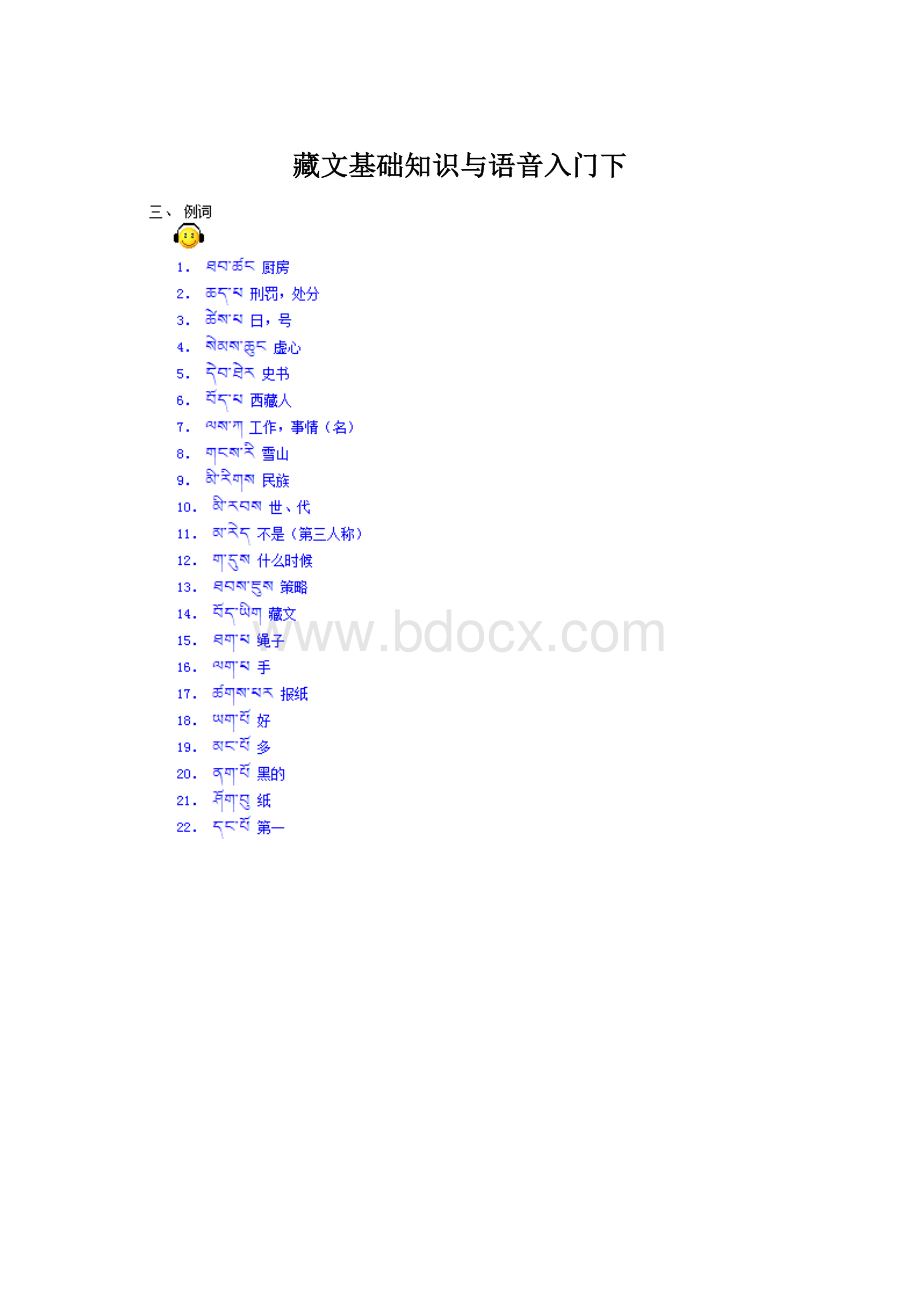 藏文基础知识与语音入门下文档格式.docx