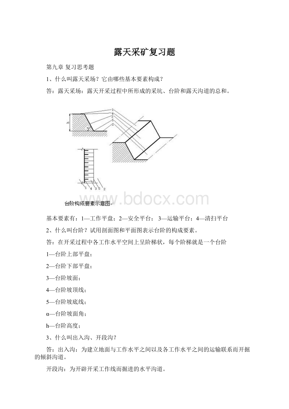 露天采矿复习题.docx_第1页