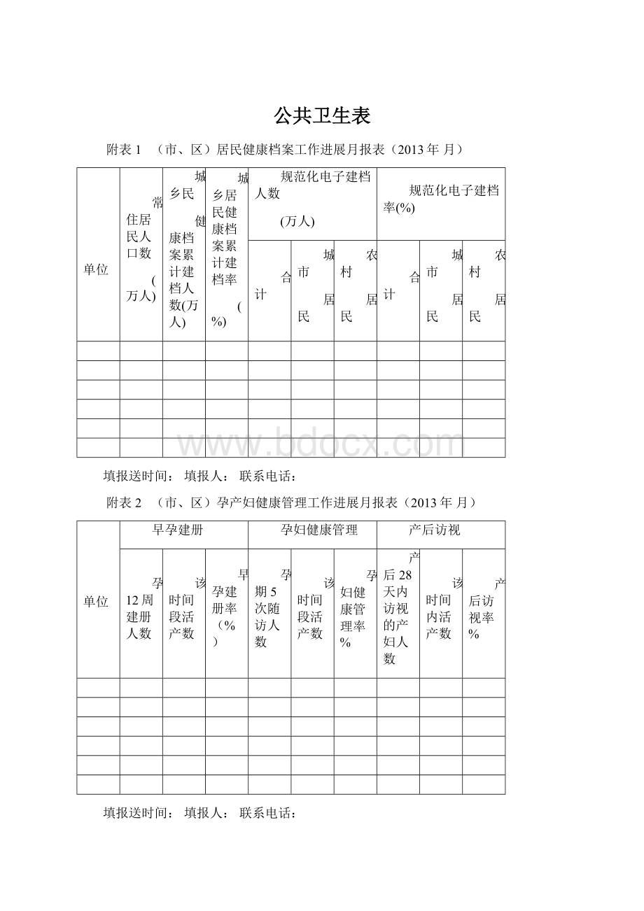 公共卫生表Word格式.docx_第1页