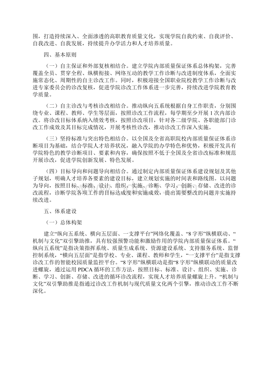 某职业学院内部质量保证体系诊断与改进工作试点方案文档格式.docx_第2页