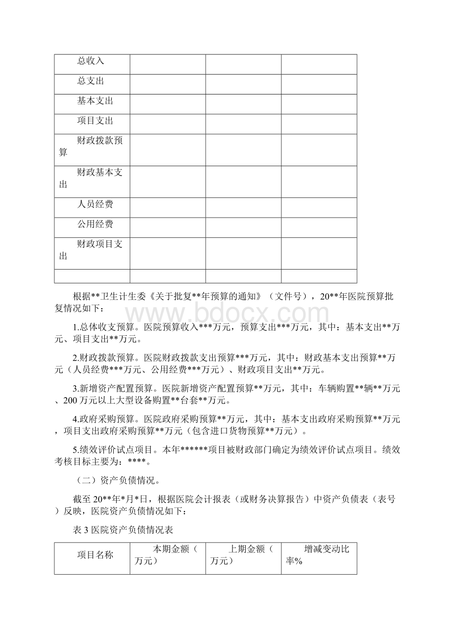 公立医院年度财务分析报告模板.docx_第3页