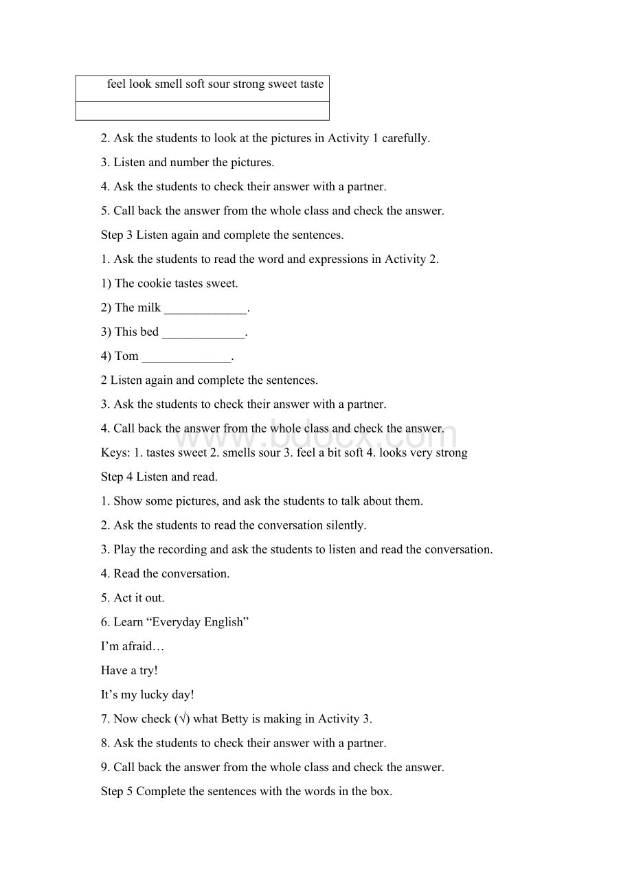 Module 1 Feelings and impressions 教案.docx_第3页