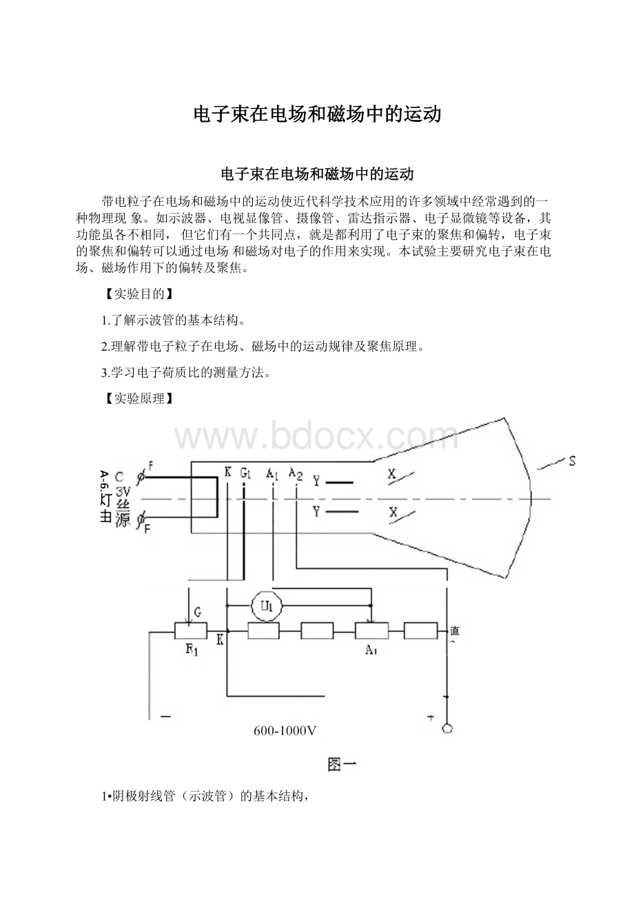 电子束在电场和磁场中的运动.docx