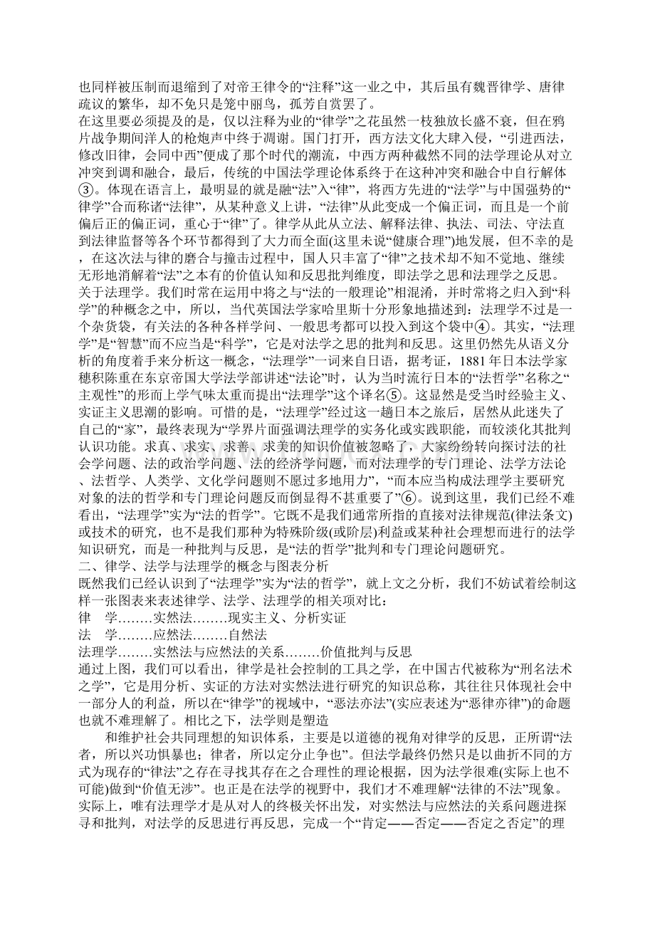 律学法学与法理学概念辨析试论法理学的范围Word文件下载.docx_第2页