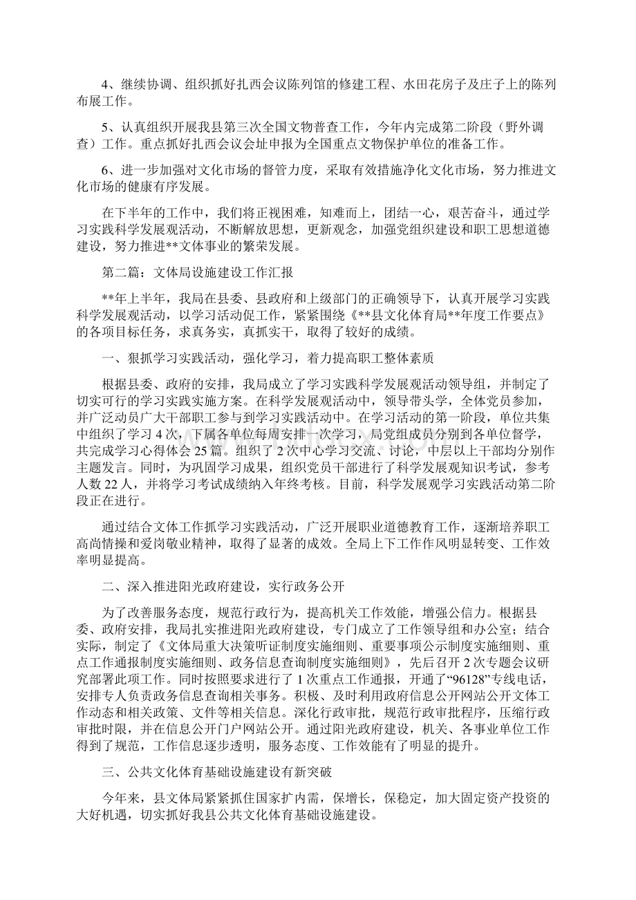 文体局上半年设施建设工作总结.docx_第3页