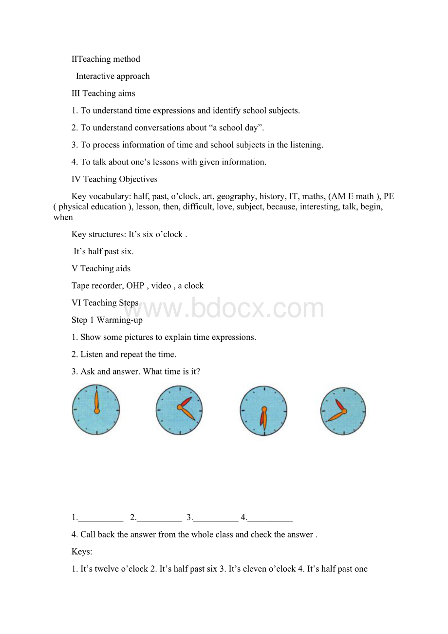 Module 5 My School Day 教案Word文件下载.docx_第2页