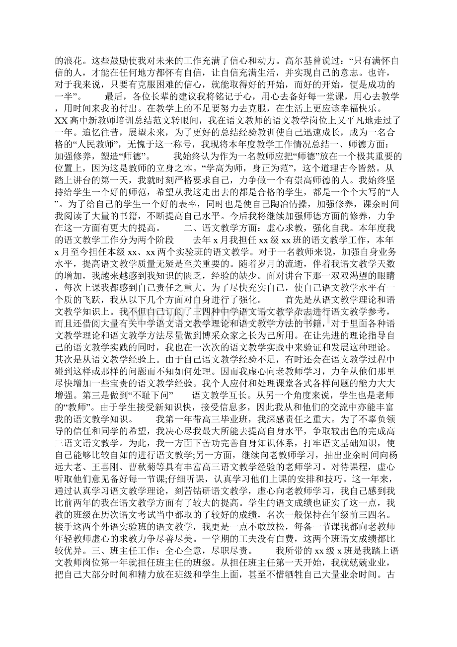 精选高中新教师培训总结Word格式文档下载.docx_第2页