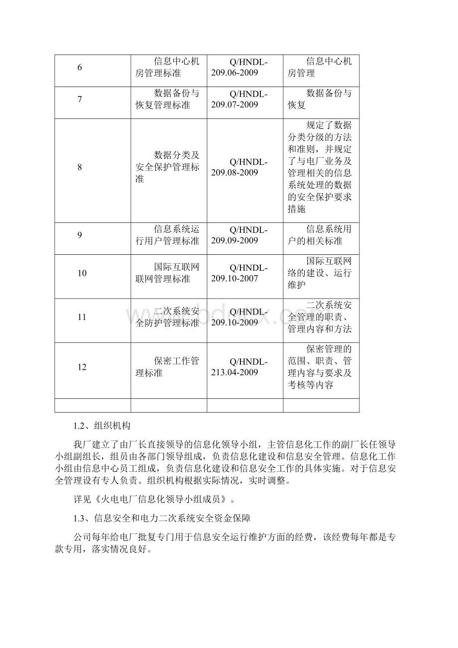 关于电力企业信的息安全和电力监管统计情况的自查报告Word下载.docx_第2页