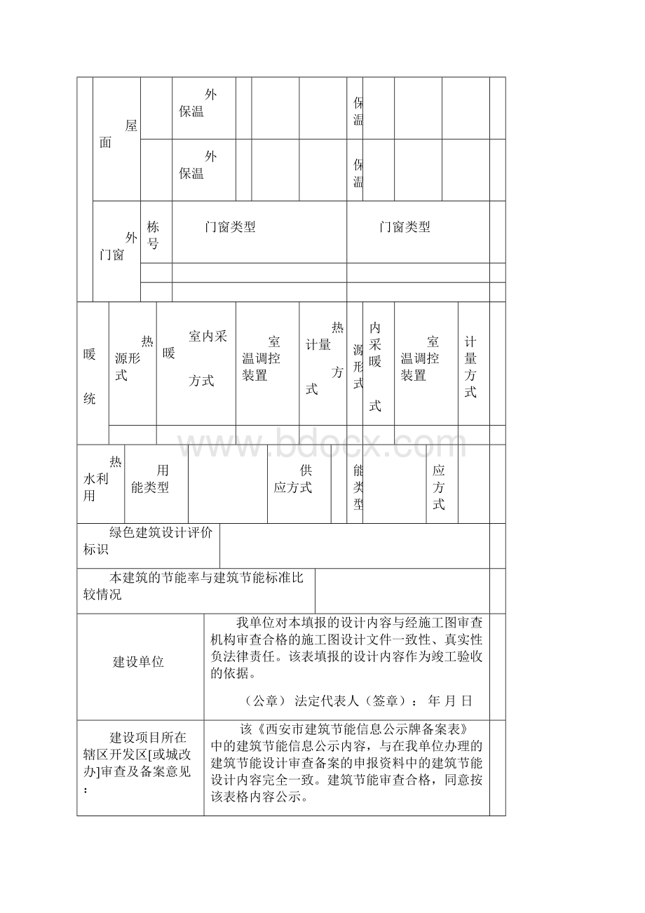 陕西施工图设计文件建筑节能设计审查备案表.docx_第2页