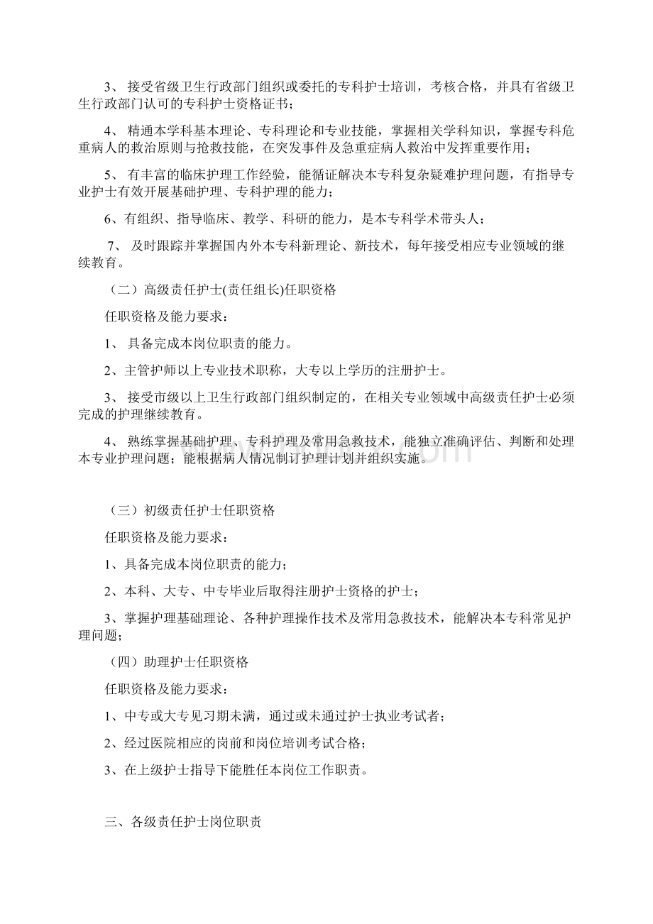 护理人员分层级使用管理制度Word文档格式.docx_第2页