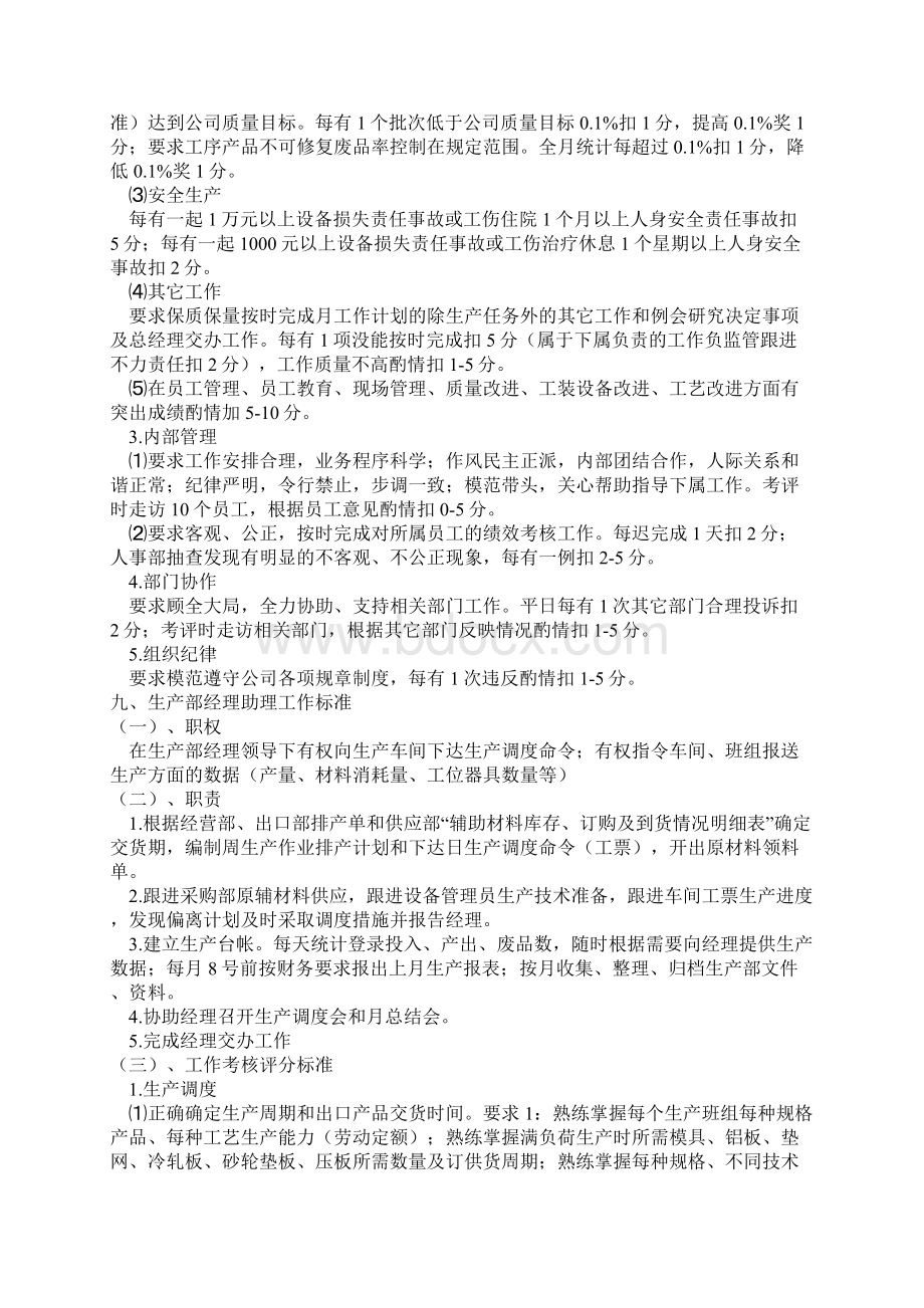 生产部管理制度与考核办法文档格式.docx_第2页