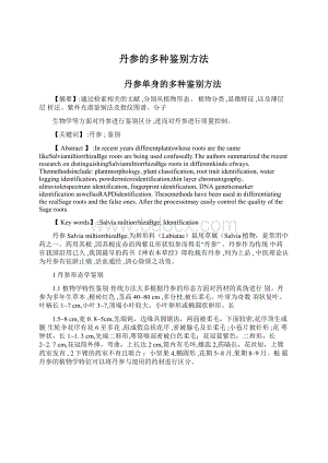 丹参的多种鉴别方法Word文档下载推荐.docx