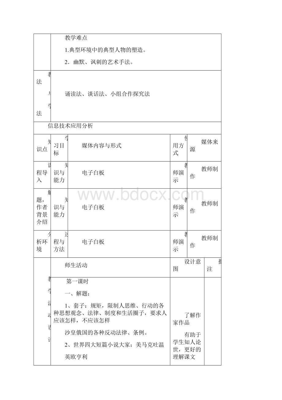 必修五02《装在套子里的人》共2课时Word文件下载.docx_第3页