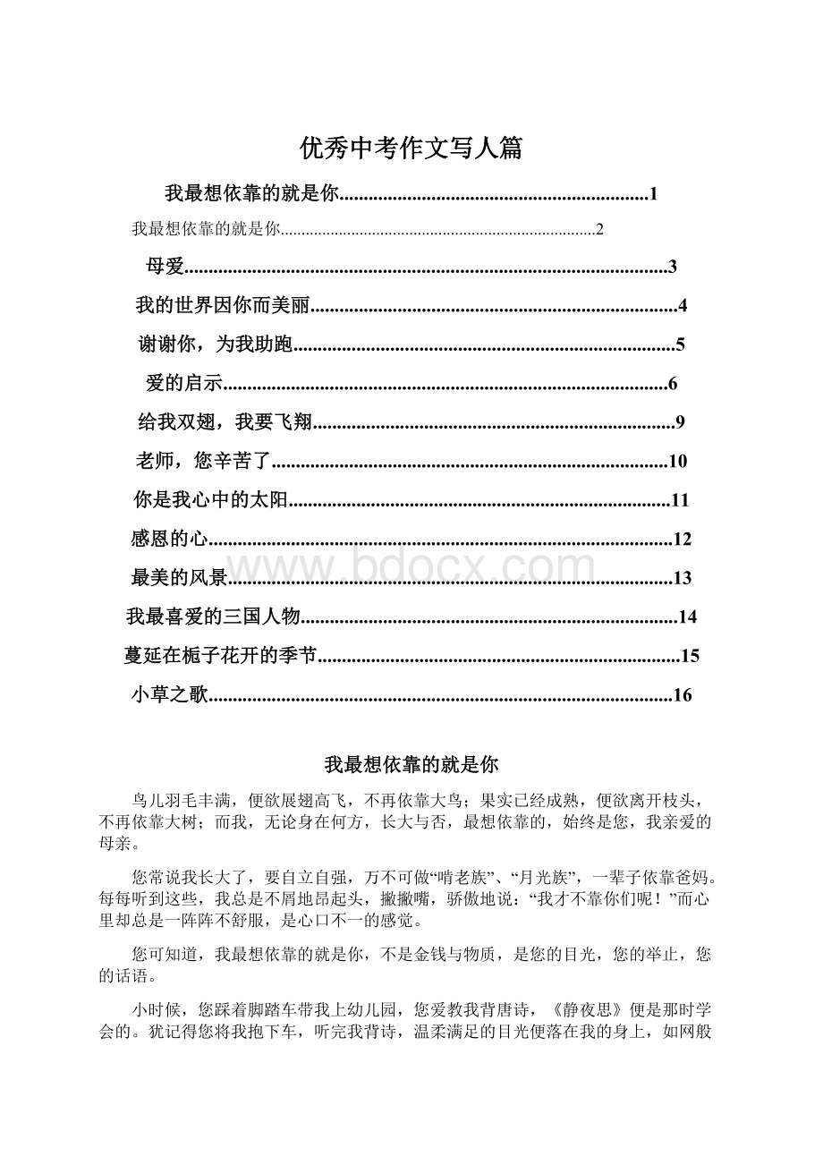 优秀中考作文写人篇Word格式文档下载.docx_第1页