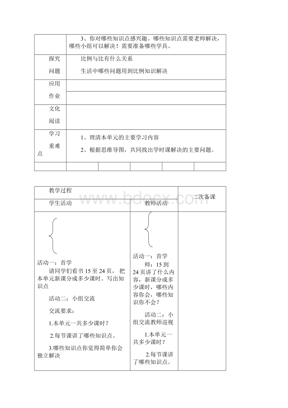 小学数学六年级下册第二单元《比例》教案.docx_第2页