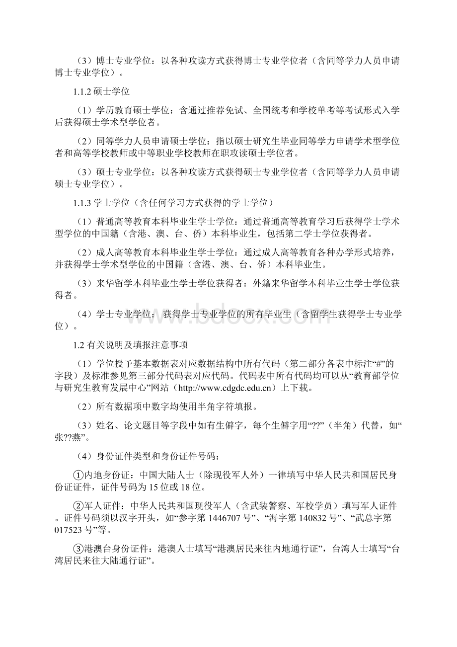 毕业生学位授予信息年报数据结构及代码手册.docx_第3页