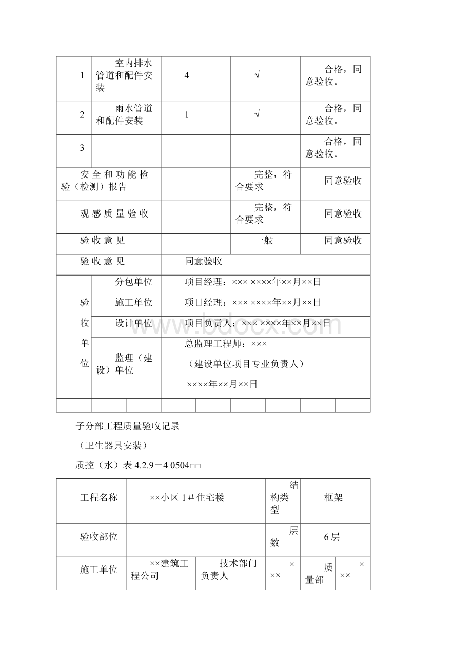 子分部工程质量验收记录MicrosoftWord文档.docx_第3页