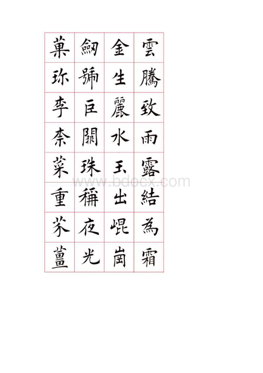 楷书字帖田蕴章楷书千字文口字格.docx_第2页