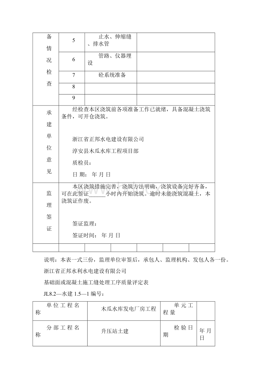 混凝土模板工序质量评定表.docx_第2页