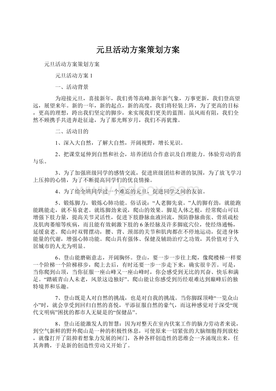 元旦活动方案策划方案.docx