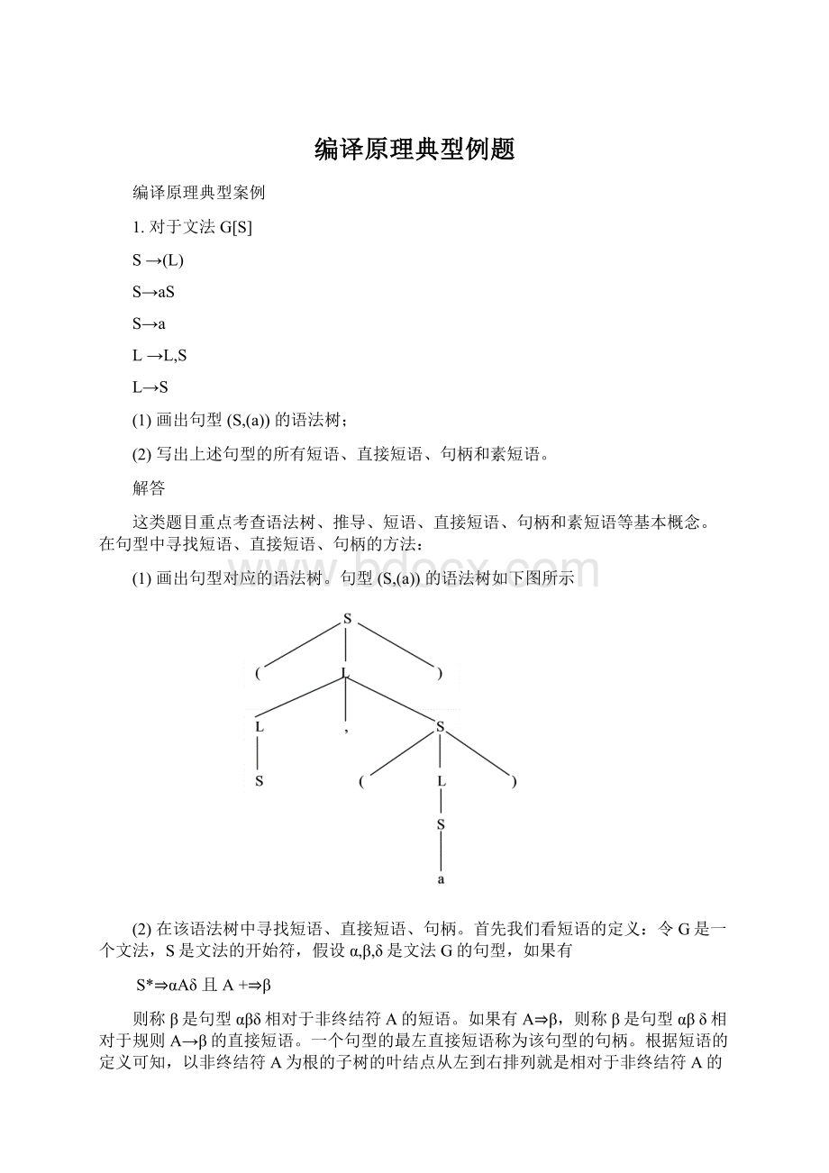 编译原理典型例题.docx