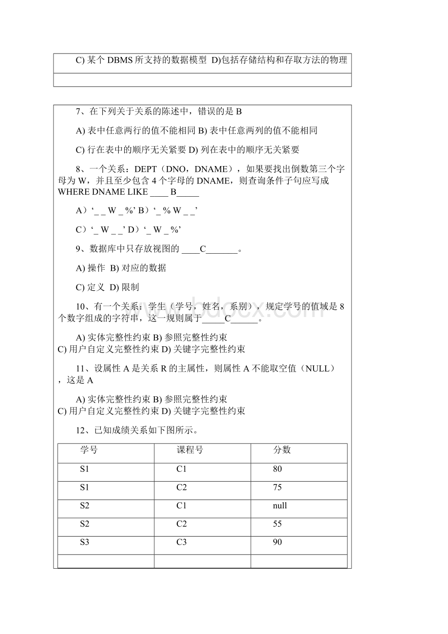 广东工业大学06与07数据库原理与设计A卷.docx_第2页