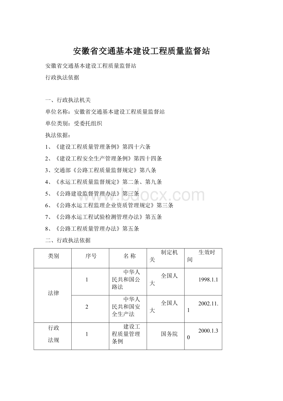 安徽省交通基本建设工程质量监督站Word文档下载推荐.docx