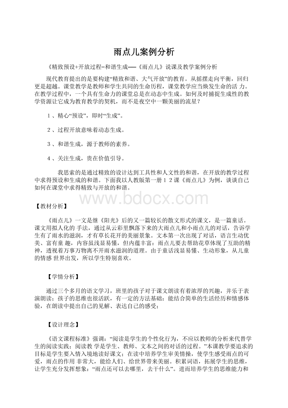 雨点儿案例分析Word文档格式.docx