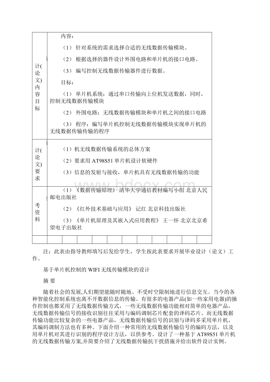 单片机的无线数据传输模块毕业设计.docx_第2页