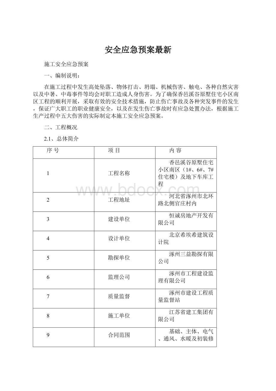 安全应急预案最新.docx_第1页