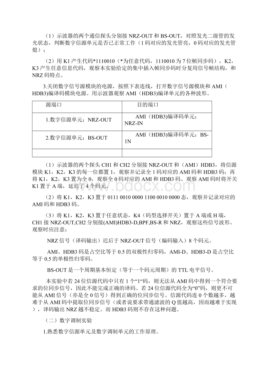 数字基带信号实验及数字调制与解调实验.docx_第2页