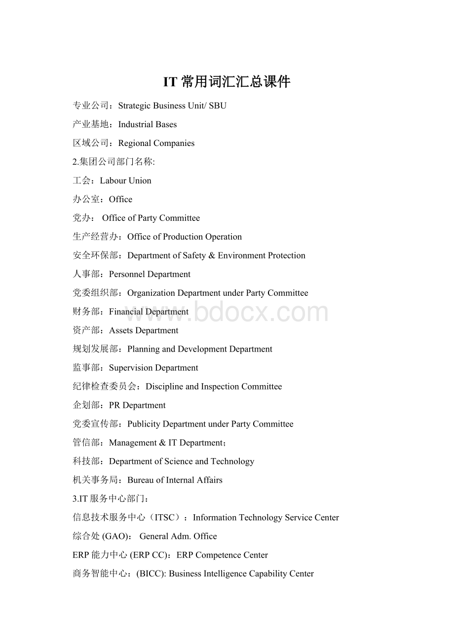 IT常用词汇汇总课件Word格式文档下载.docx