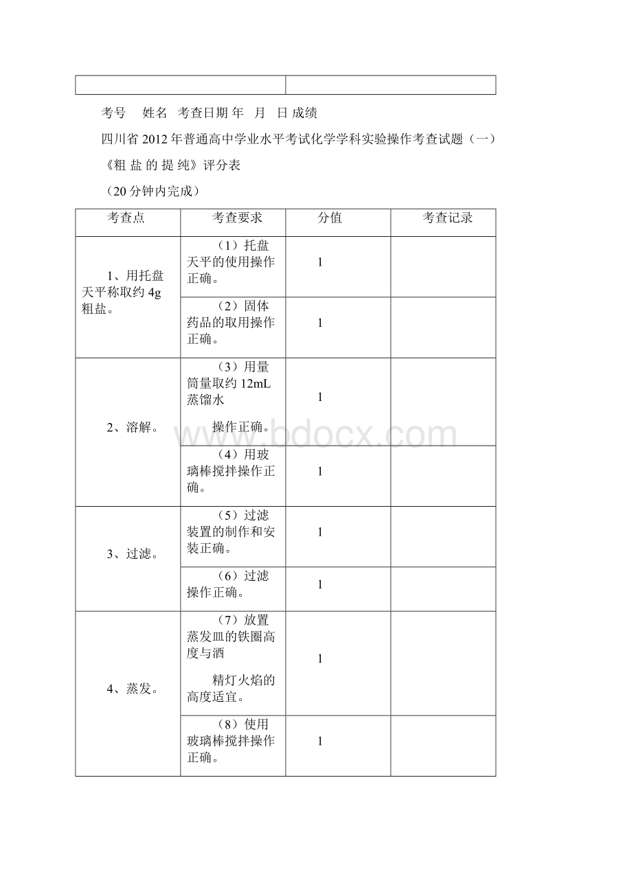 化学学科实验操作考查试题.docx_第2页