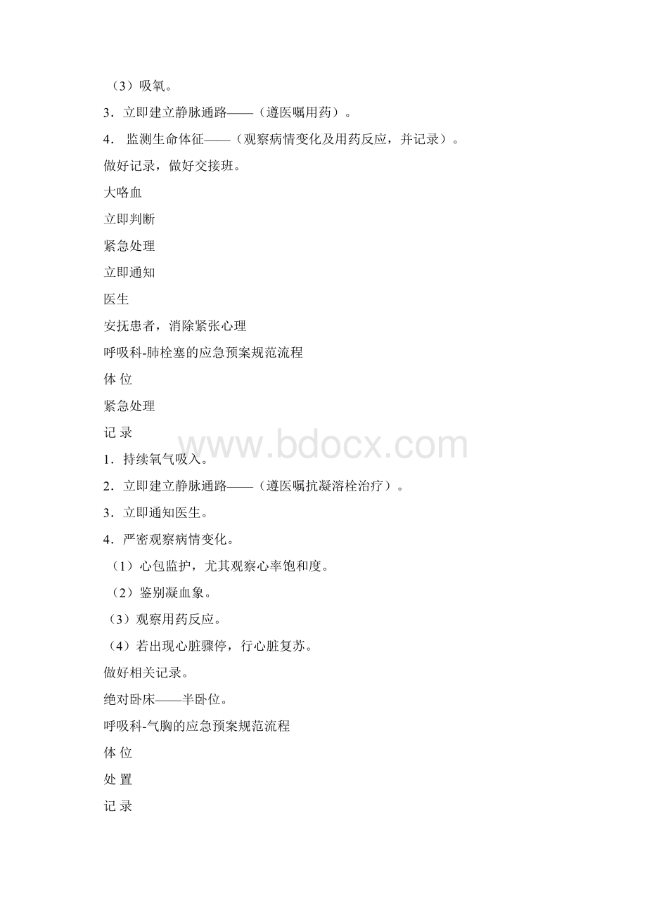 内科护理应急预案规范流程完整版讲解Word格式文档下载.docx_第2页