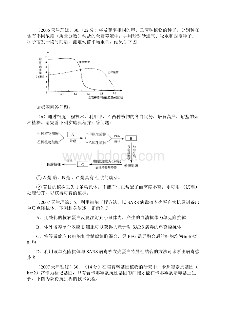 天津高考生物现代生物科技专题.docx_第2页