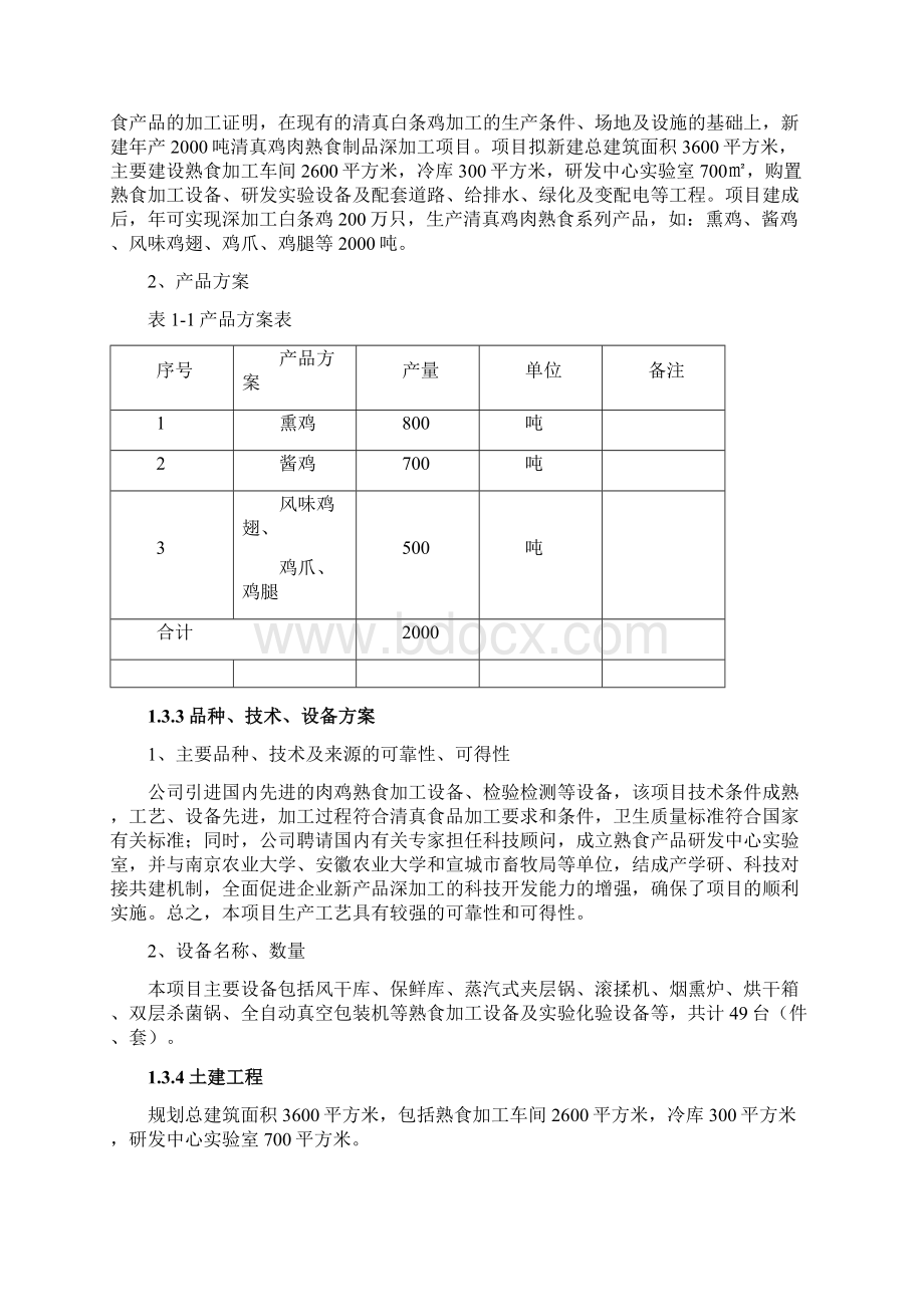 年产吨清真鸡肉熟食生产加工项目可研报告.docx_第3页