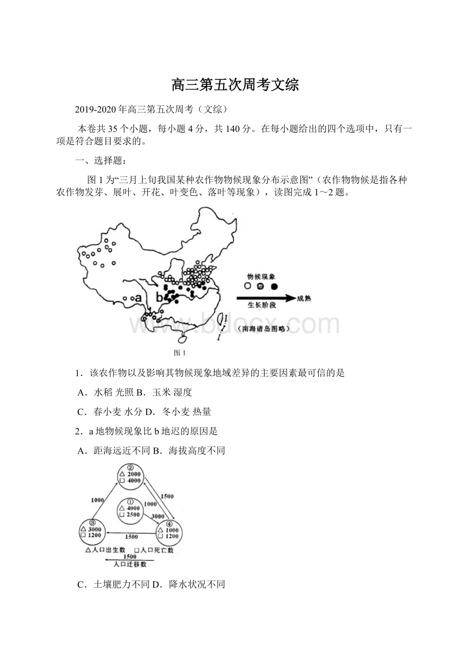 高三第五次周考文综文档格式.docx