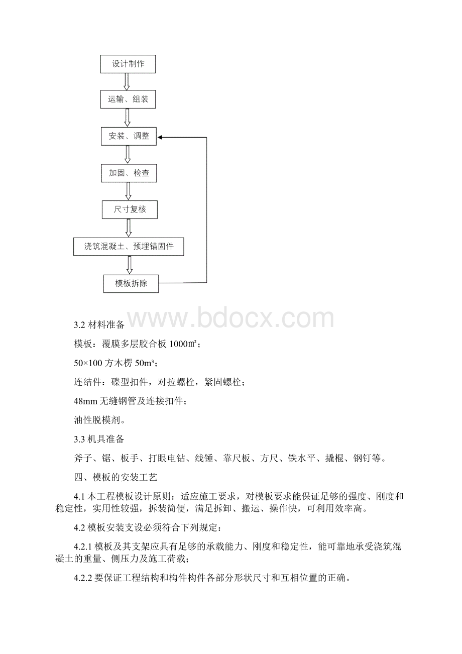 混凝土浇筑模板支护方案.docx_第3页