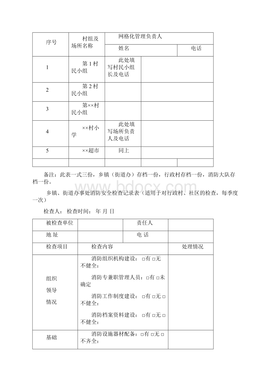 消防安全网格化管理表格样式.docx_第3页