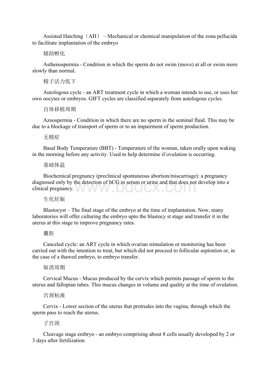 辅助生殖医学词汇表Word文档下载推荐.docx_第2页