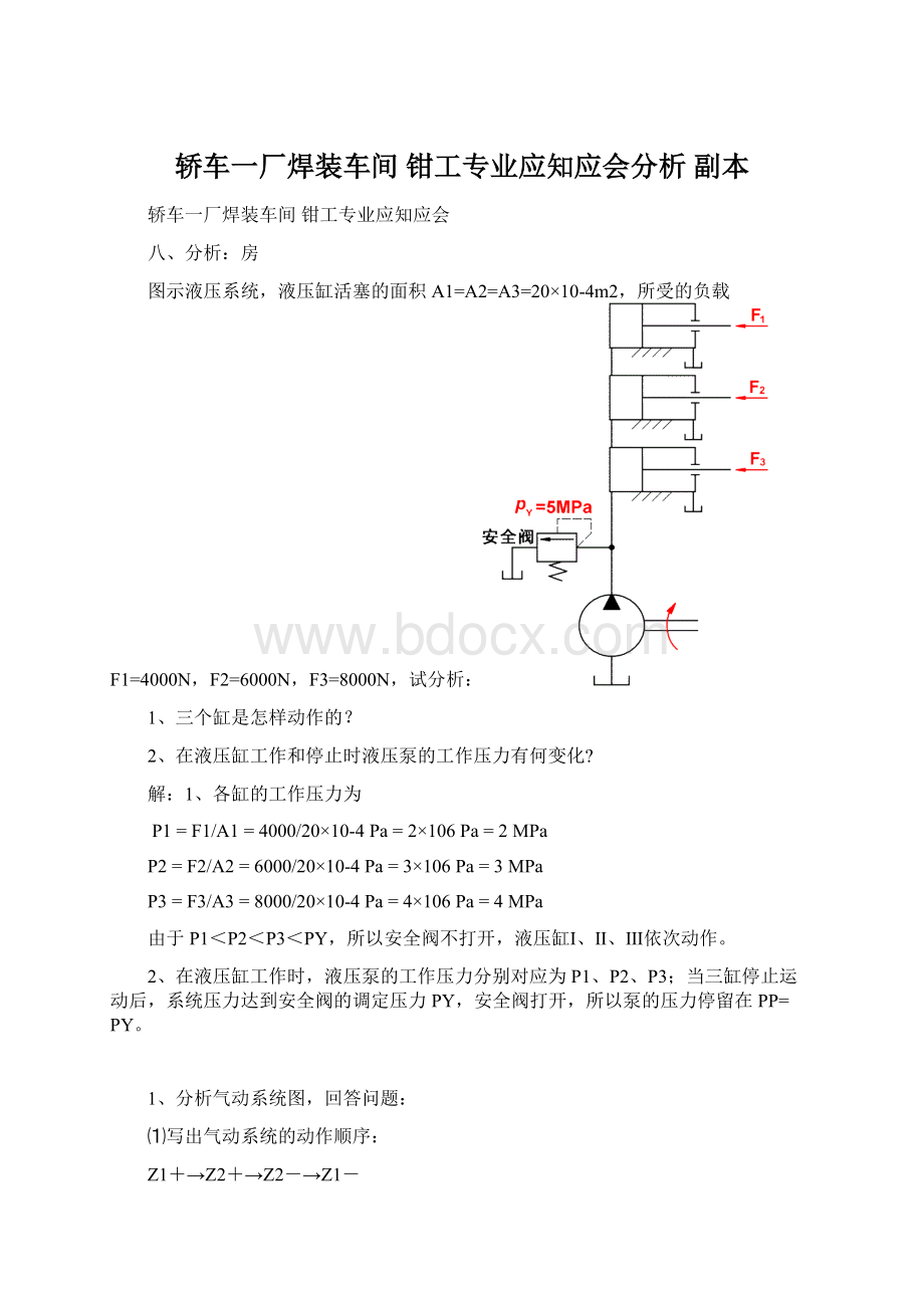 轿车一厂焊装车间 钳工专业应知应会分析副本Word文件下载.docx_第1页