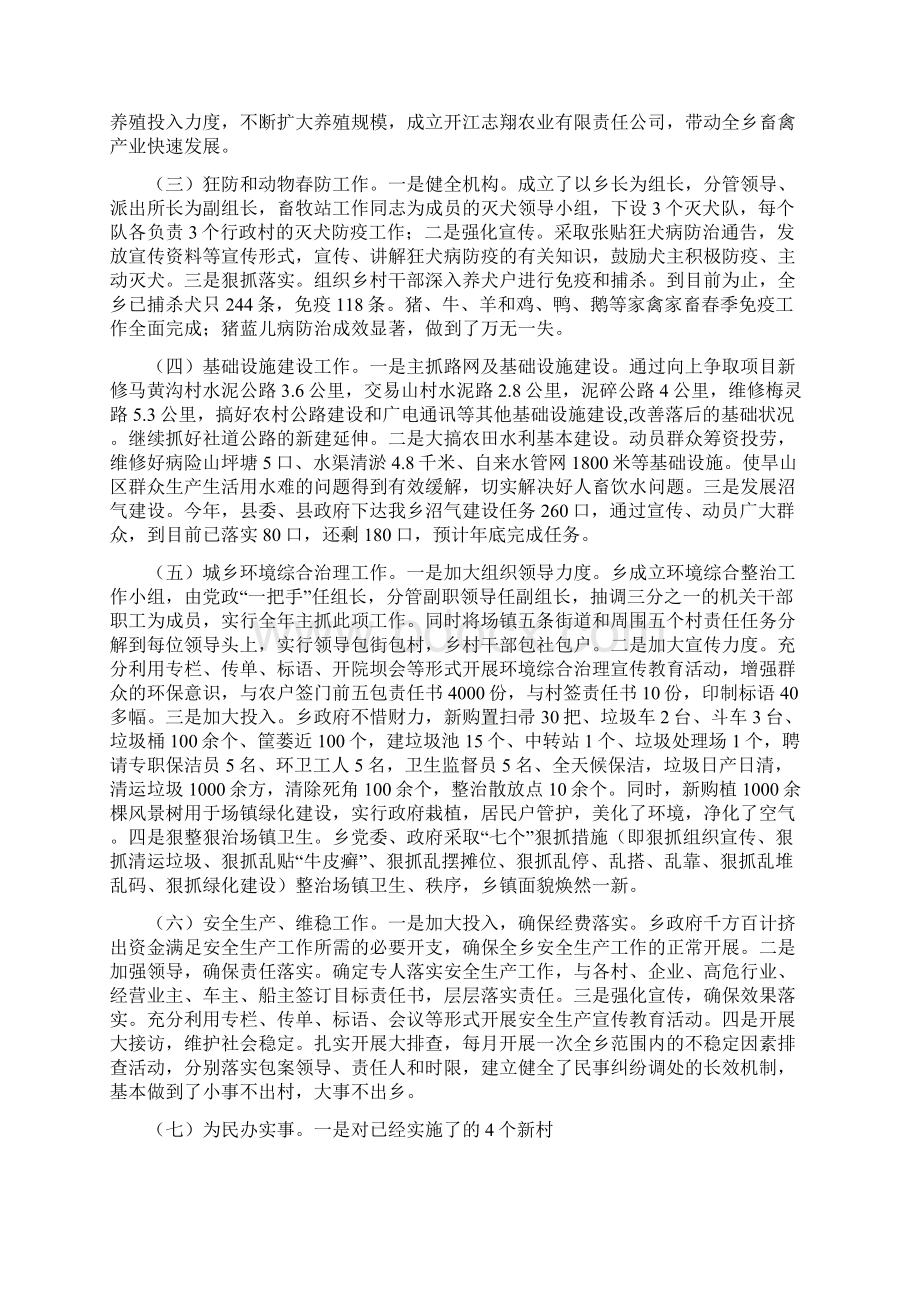 乡政府上半年工作总结多篇范本.docx_第3页