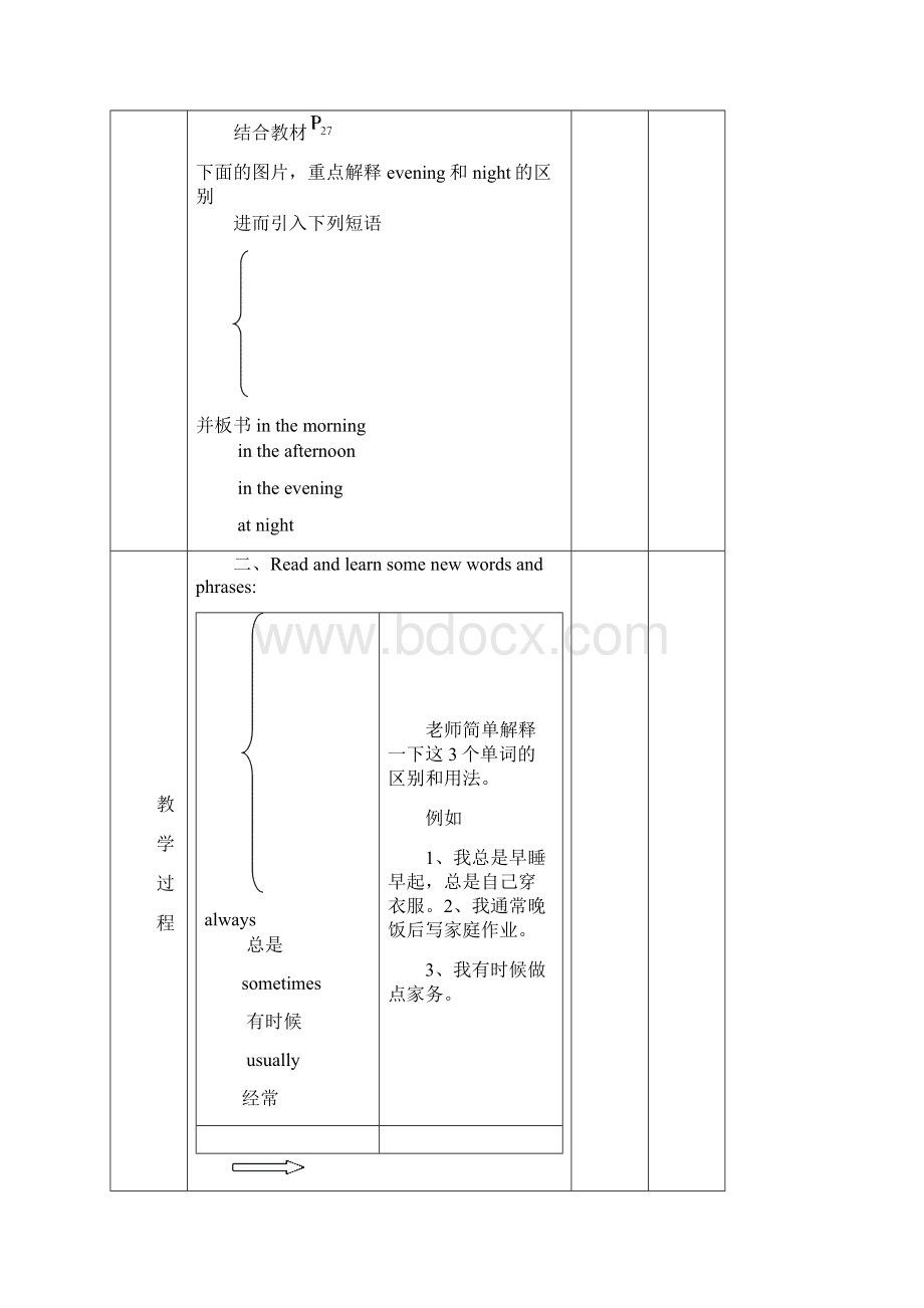 鲁湘版小学英语五年级Unit5 What do you usually do教学设计.docx_第3页